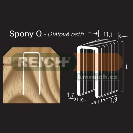 Sponka REICH by Holz-her Q 11.1mm (50 H GALV CP Z)