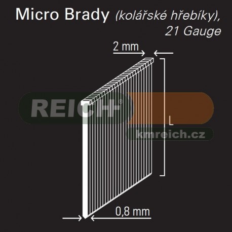 Hřebík micro Brad REICH by Holz-Her 0,8mm (15 BR)