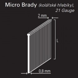 Hřebík micro Brad REICH by Holz-Her 0,8mm (15 BR)