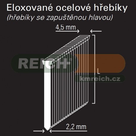 Dokončovácí eloxovaný hřebík REICH by Holz-Her 2,2mm (32 ALU)