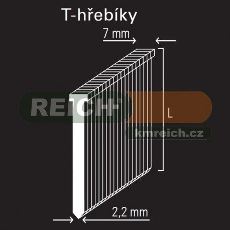 T-hřebík REICH by Holz-Her 2,2mm (38 GALV)