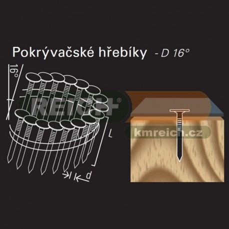 Hladký hřebík ve svitku REICH by Holz-Her drát 16° (3,0 x 19 GALV) na střešní krytinu