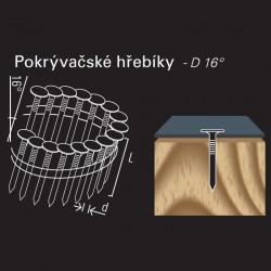 Hladký hřebík ve svitku REICH by Holz-Her drát 16° (3,0 x 19 GALV) na střešní krytinu